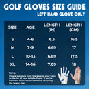 HANDLANDY Youth Golf Glove, Left Hand Kids Golf Gloves for Junior Toddler Boys Girls KL834