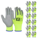 HLDD HANDLANDY PU Coated Safety Work Gloves, 6/12 Pairs Work Gloves 11170
