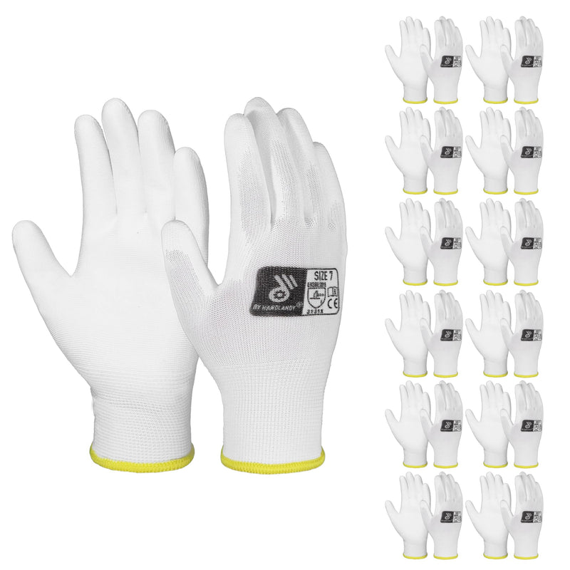 HANDLANDY PU Coated Safety Work Gloves, 6/12 Pairs Work Gloves 11170