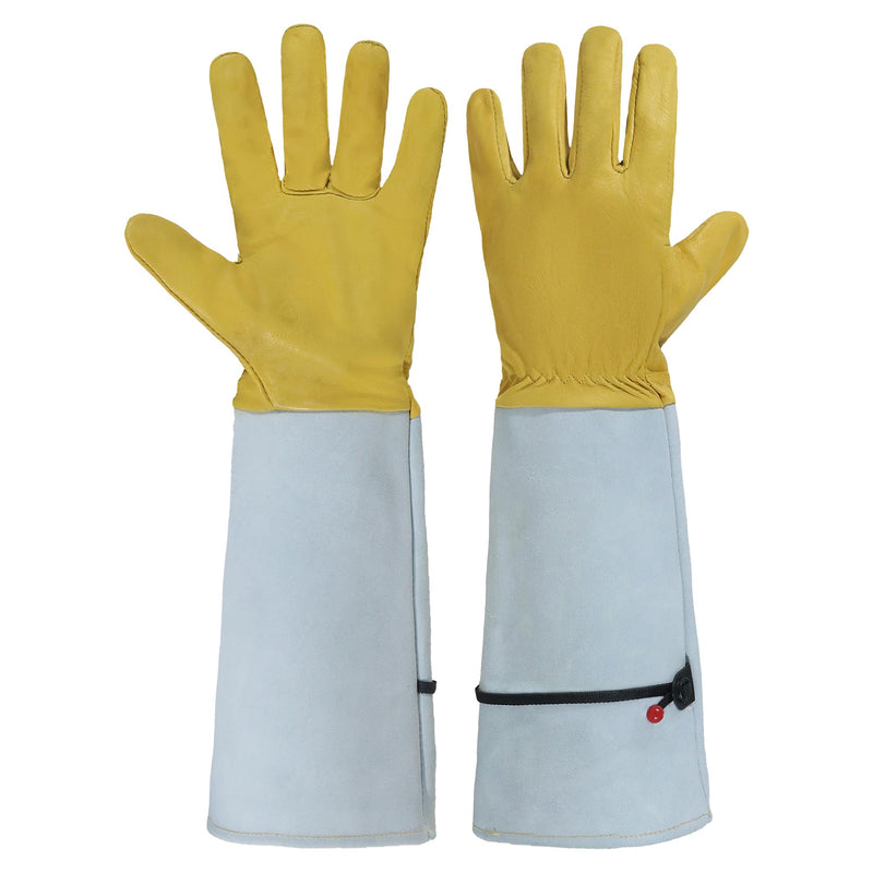 best thorn proof gardening gloves HANDLANDY Rose Gloves for Men & Women, Long Leather Gardening Gloves Thorn Proof, Best Garden Gifts & Tools for Gardener 5190