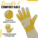 HANDLANDY Rose Pruning Gloves for Men & Women, Thorn Proof Long Garden Gloves, Gardening Gifts for Gardeners - goatskin, 5197/5195/5190
