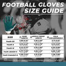 HANDLANDY Youth Football Gloves for Boys Girls, Sticky Wide Receiver Gloves for Kids, Junior Flag Football Gloves  S784