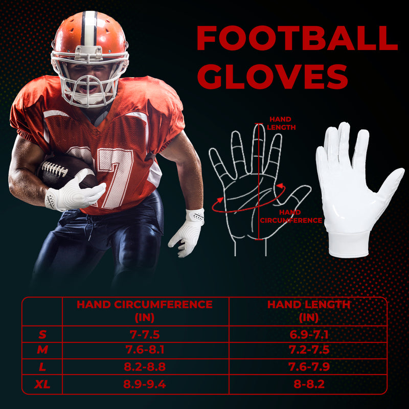 HANDLANDY  Football Gloves, Sticky Receiver Gloves,Super Grip Football Glove Best Gift for Men,Women,Boys,Girls S805