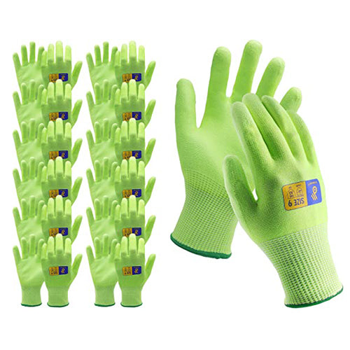 latex free gardening gloves Handlandy Latex Free Gloves Gardening PU Coated ANSI CUT Level 3 1130 (6/12  Pairs)