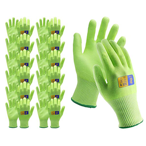 Gants de jardinage sans latex Handlandy avec revêtement PU ANSI CUT niveau 3 1130