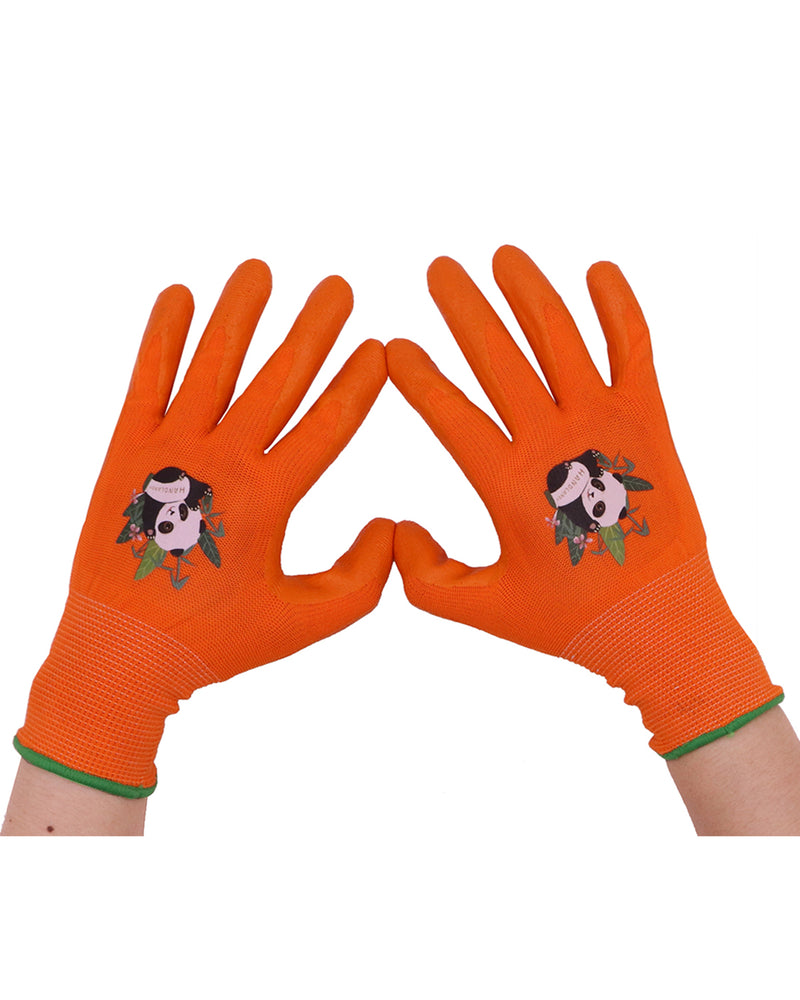 Handlandy – gants de jardinage pour enfants, couleur vive, poignet tri