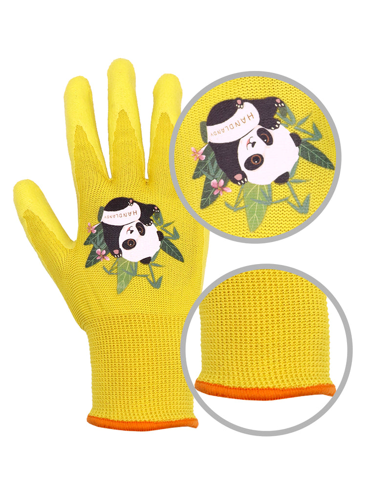 Handlandy 12 paires en gros gants de jardinage pour enfants en caoutchouc naturel Latex couleurs vives 5141*12