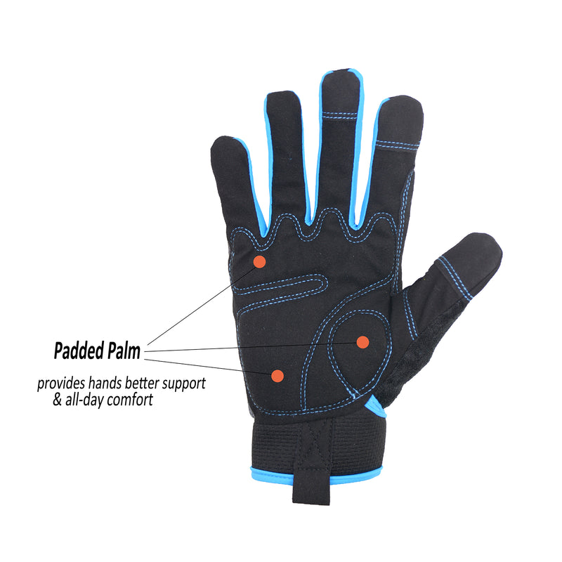 Mens General Utility Work Gloves, Mechanic Work Gloves Men Women, Light  Duty Safety Work Gloves with Touchscreen