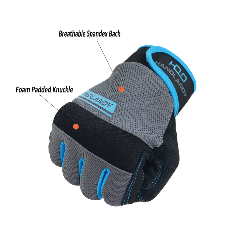 Handlandy Wholesale Men Women Mechanic Working Gloves Touch Screen 6035