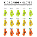 Handlandy Children Gardening Gloves with Rubber Coated Palm 51404142 (3/6/12 Pairs)
