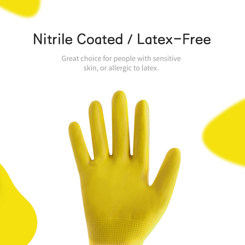 disposable gardening gloves Handlandy Children Gardening Gloves with Rubber Coated Palm 51404142 (3/6/12 Pairs) Size 3 / Mix Color / 1 Pack (3 Pairs)