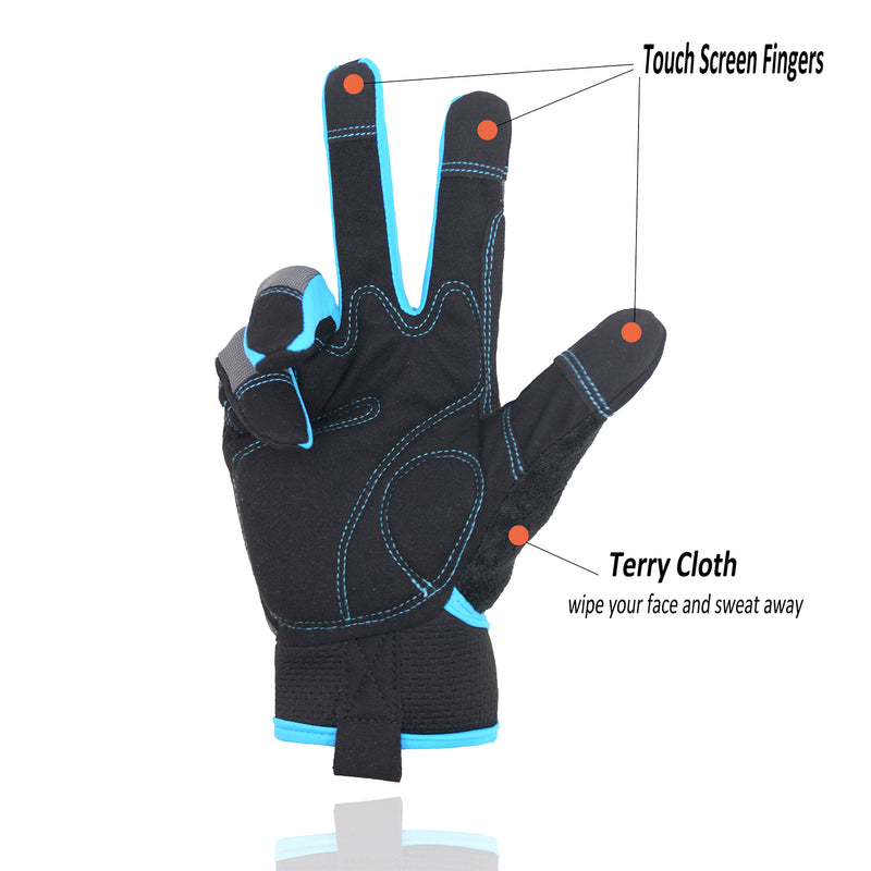 Handlandy Wholesale Men Women Mechanic Working Gloves Touch Screen 6035