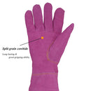 HANDLANDY Ladies Leather Gardening Gloves Bulk, Long Thorn Proof Rose Pruning Gloves 508890 (12 Pairs )