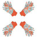 Handlandy Women Garden Gloves Jersey PVC Dots Soft Floral Yard 5092OGP（12/24 pairs）