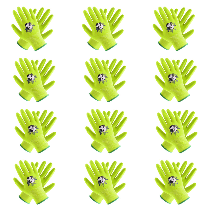Handlandy Kids Gardening Gloves Bright Color Knit Wrist Perfectly 5140*12