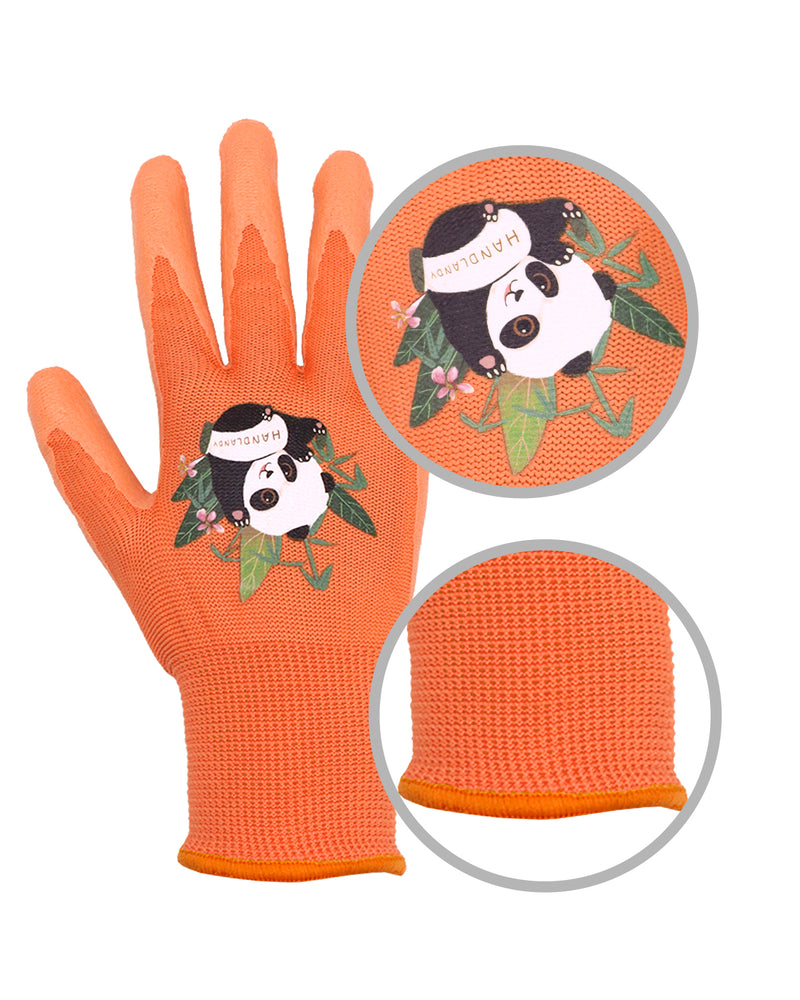 Handlandy – gants de jardinage pour enfants, couleur vive, poignet tricoté parfaitement, 5142x12, vente en gros