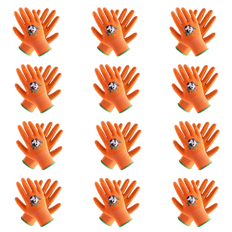 Handandy Großhandel Kinder-Gartenhandschuhe, leuchtende Farben, gestricktes Handgelenk, perfekt 5142 x 12
