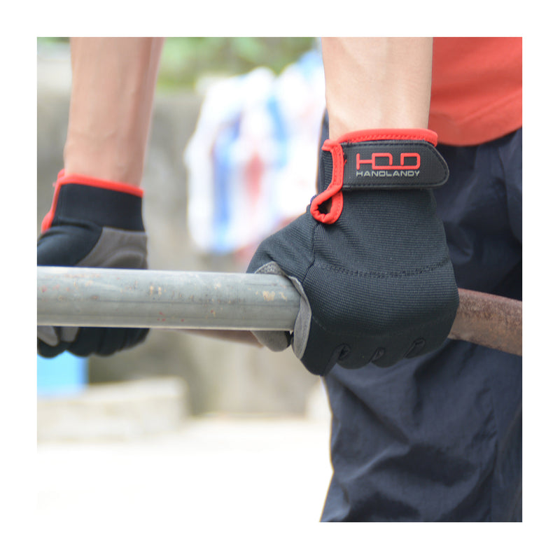 Gants de travail en vrac Handlandy pour hommes, paquet de 12 gants utilitaires flexibles et respirants pour écran tactile, jointures et paume rembourrées 5972