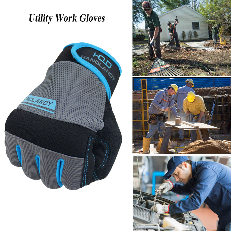Handlandy Wholesale Men Women Mechanic Working Gloves Touch Screen 6035