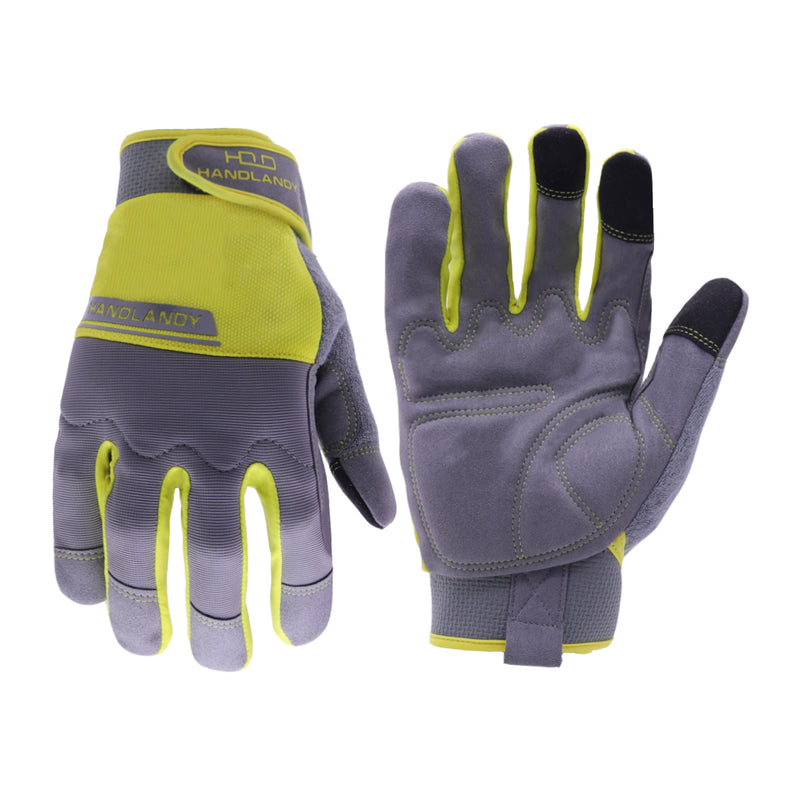 Handlandy Work Gloves Men & Women Bulk,Pack of 12 Pairs Flexible Breathable Utility Mechanic Working Gloves Touch Screen 6035