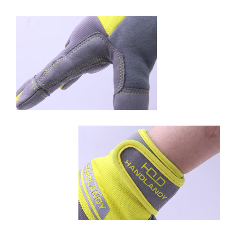 Gants de travail Handlandy pour hommes et femmes en vrac, paquet de 12 paires de gants de travail de mécanicien utilitaires flexibles et respirants pour écran tactile 6035