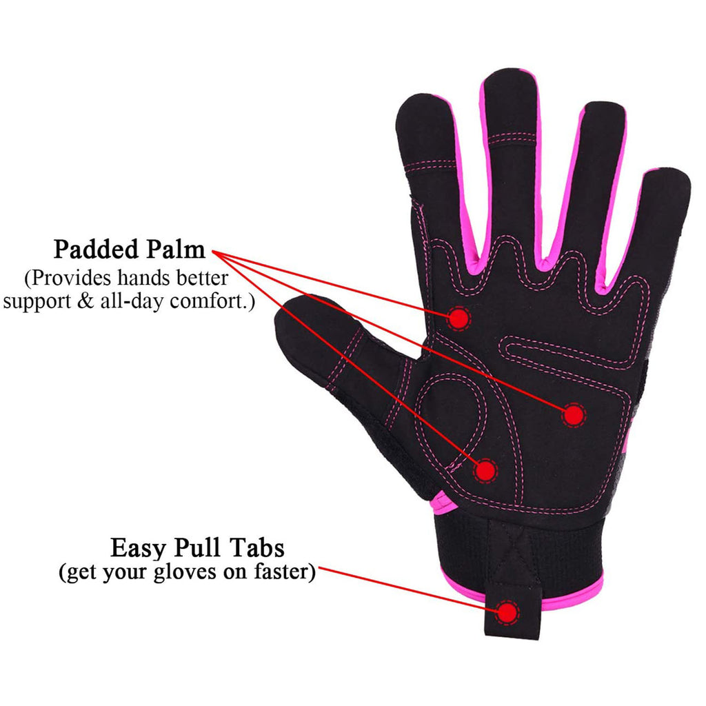 Handlandy Men Women Mechanic Working Gloves Spandex Touch Screen 6035