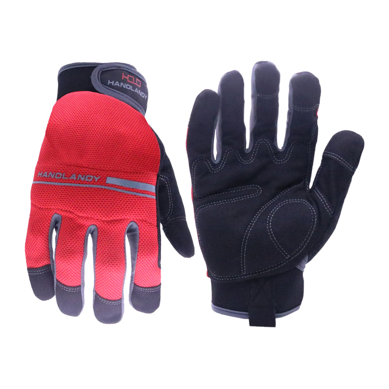 Handlandy Work Gloves Men & Women Bulk, Flexible Breathable Utility Mechanic Working Gloves Touch Screen 6035 (12 Pairs )