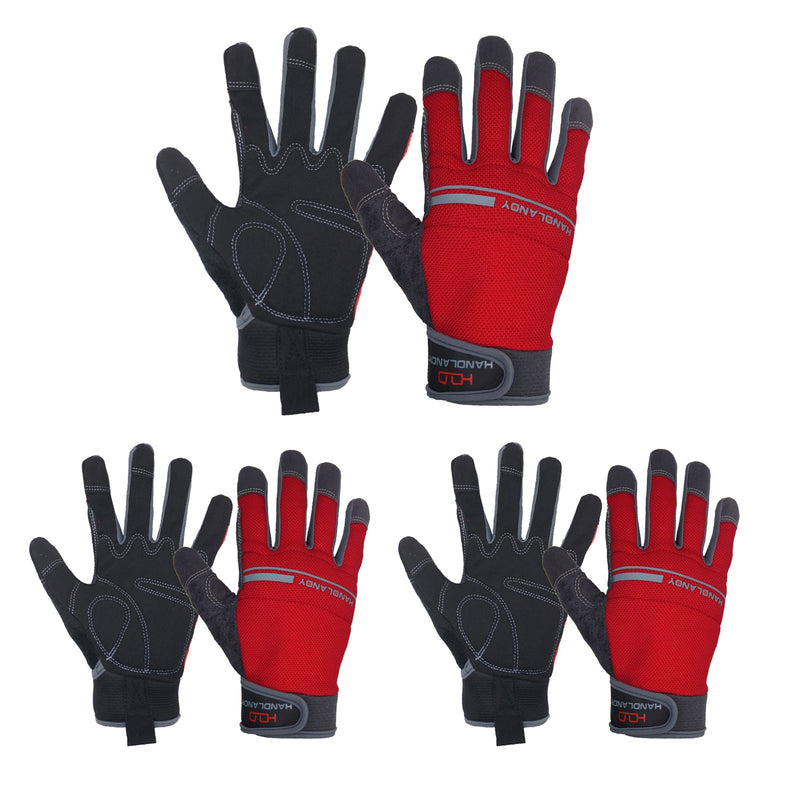 Handlandy Men Women Mechanic Working Gloves Spandex Touch Screen 6035