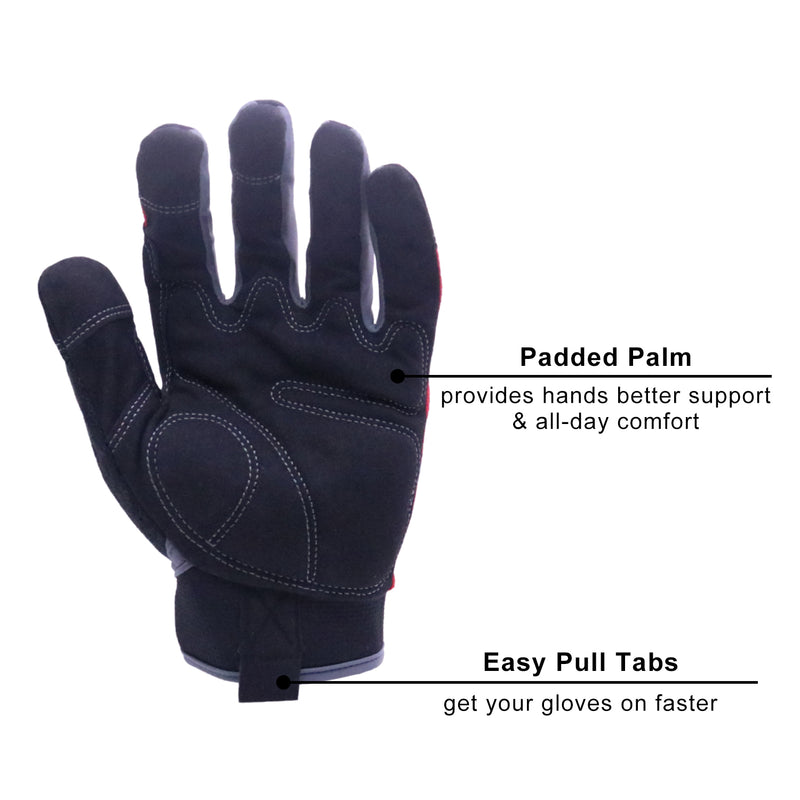 Gants de travail Handlandy pour hommes et femmes en vrac, paquet de 12 paires de gants de travail de mécanicien utilitaires flexibles et respirants pour écran tactile 6035