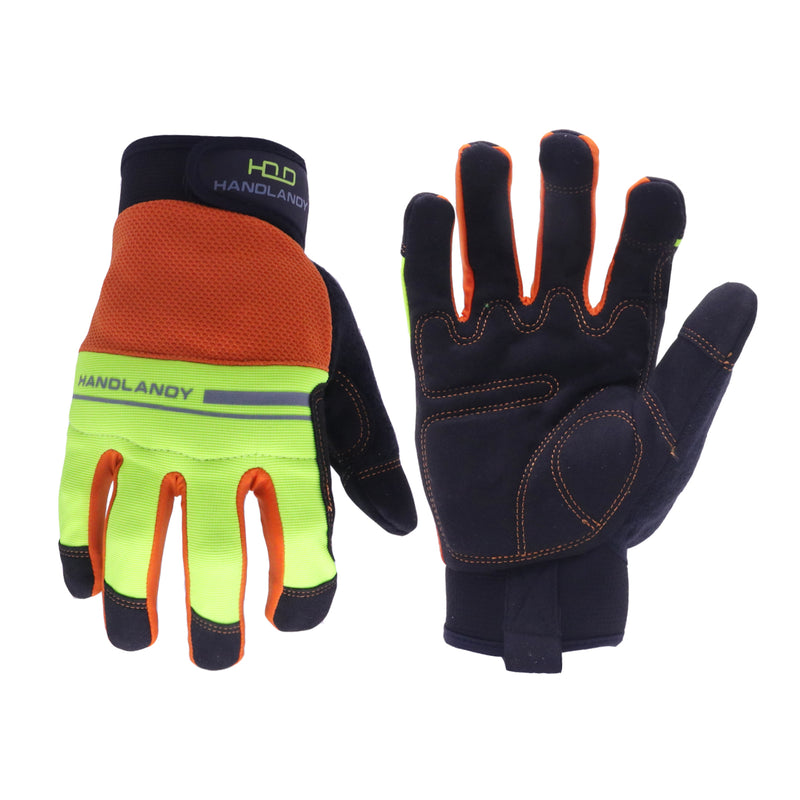 Handlandy Men Women Mechanic Work Gloves Spandex Flexible Foam 6101