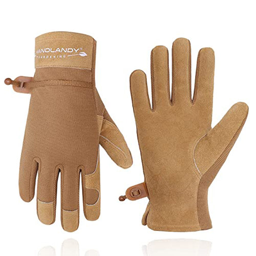 Handandy 12 Paar Damen-Gartenhandschuhe aus Rindsleder 6167