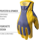 Handandy Rigger-Handschuhe aus Hirschleder, Fahrer, Gartenarbeit, Gartenarbeit, Lichtarbeit 6184