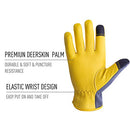 Handandy Rigger-Handschuhe aus Hirschleder, Fahrer, Gartenarbeit, Gartenarbeit, Lichtarbeit 6184