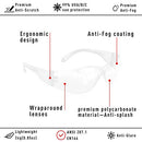 Handlandy Scratch Resistant Anti Fog Eye Protection Safety Goggles