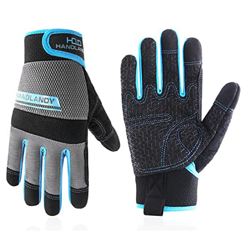 Handlandy Synthetic Leather with Silicone Grip Coating Work Glove 6219