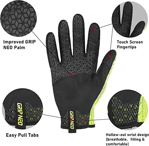 Handlandy Flyknitting Gloves Work Breathable 3D Touchscreen 6230