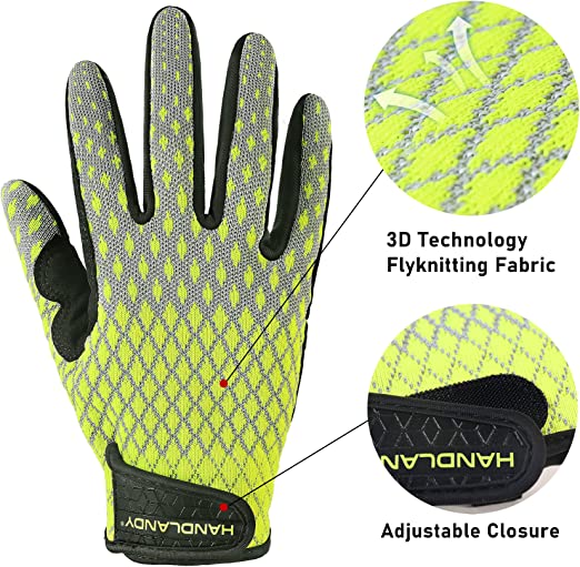 Handlandy Flyknitting Gants de travail respirants avec écran tactile 3D 6230