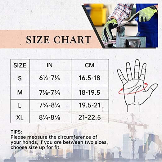 Handlandy Flyknitting Gants de travail respirants avec écran tactile 3D 6230