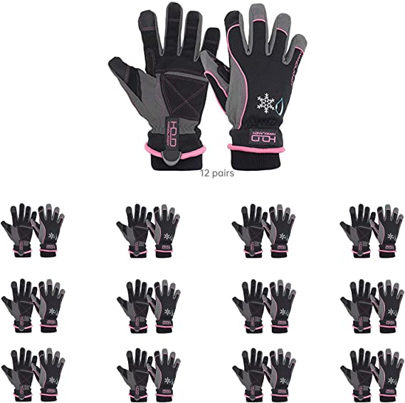 Handlandy 10/12 paires hommes femmes gants d'hiver écran tactile Ski Snowboard 8015