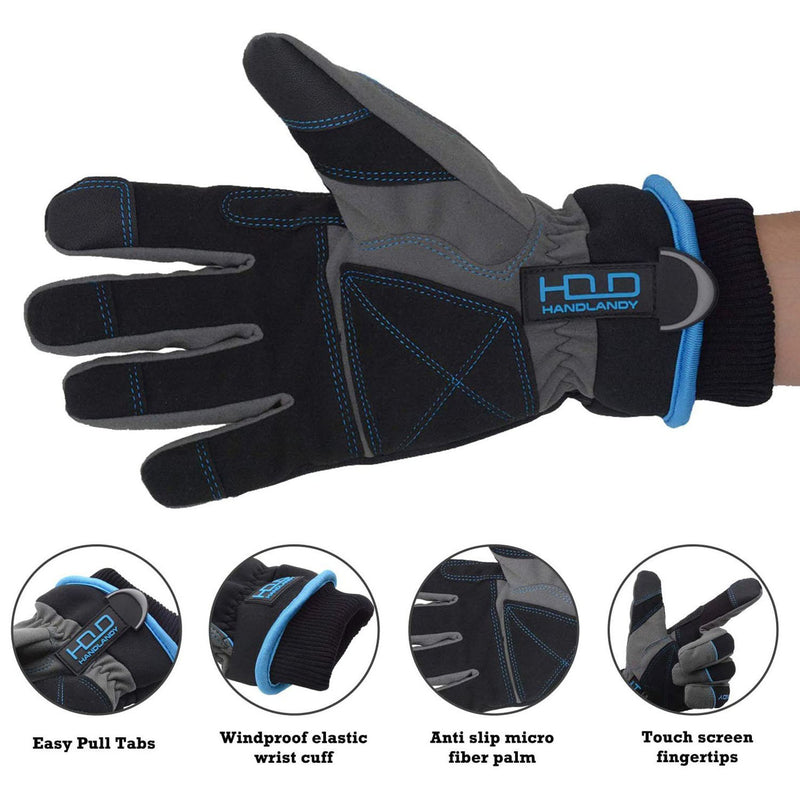 Handlandy Winter Gloves Ski Insulated Waterproof  Windproof Warm 8015