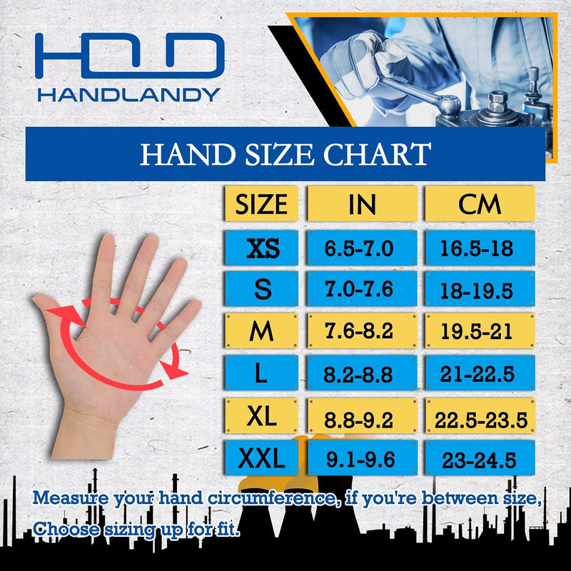 Handandy Herren Damen Mechaniker-Arbeitshandschuhe Spandex Touchscreen 6035