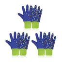 Handlandy 3 Pairs Kids Gardening Glove Cotton Outdoor Durability 5096