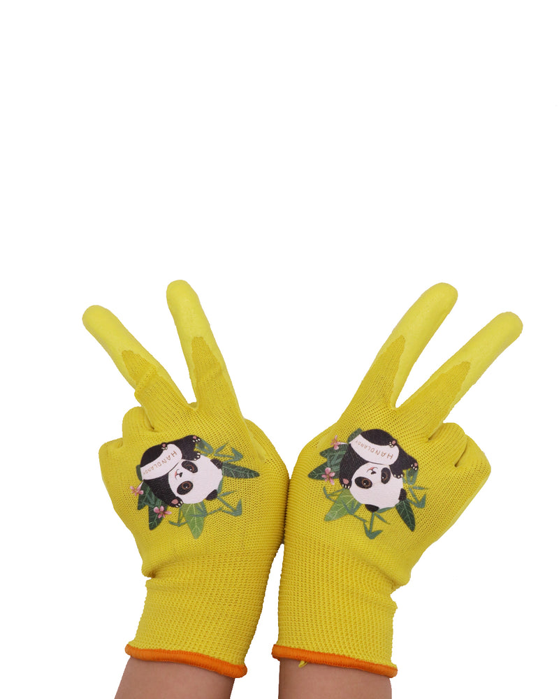 Handandy 12 Paar Gartenhandschuhe für Kinder, Naturkautschuklatex, leuchtende Farben, 5141 x 12