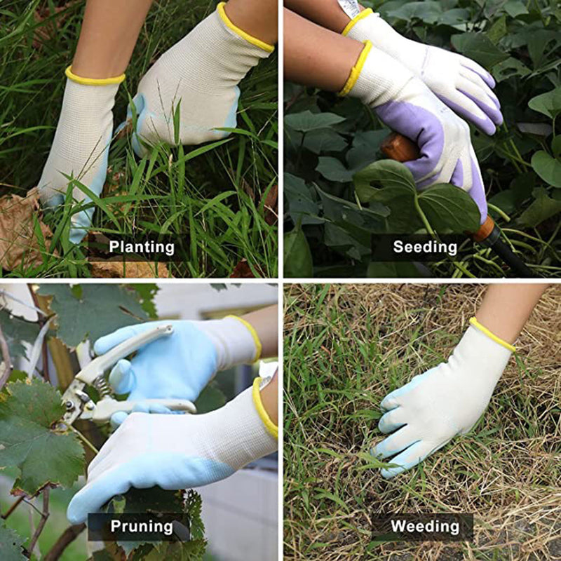 Gants de travail de jardinage avec revêtement en nitrile Handlandy en mousse pour femmes 5172