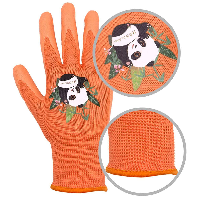 Handlandy Children Gardening Gloves with Rubber Coated Palm 51404142 (3/6/12 Pairs)