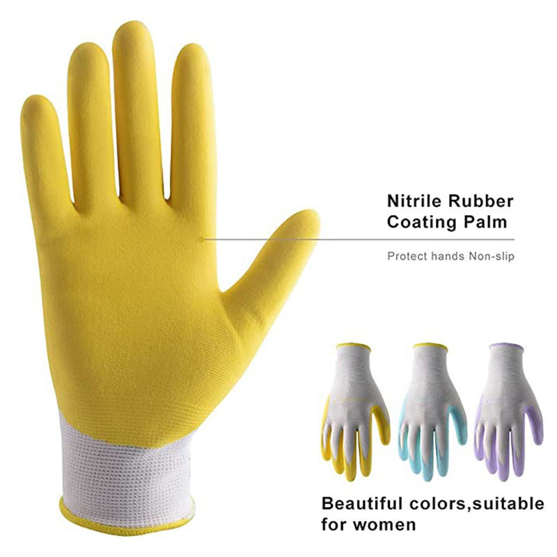 Handlandy Nitrile Coating Gardening Work Gloves Foam Women 5172 (12/24/36 Pairs)