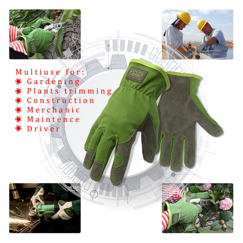 Handlandy Utility Gloves Work Gardening Leather Farm Driver 6013