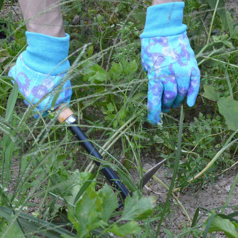 Handlandy 4/6 Pairs Women Gardening Gloves Cotton Jersey PVC Floral Yard 5092