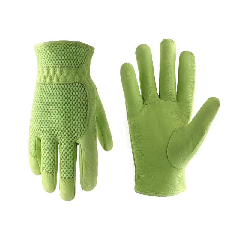 Handlandy Gants de travail de jardinage pour femme en peau de porc confort dextérité 5123