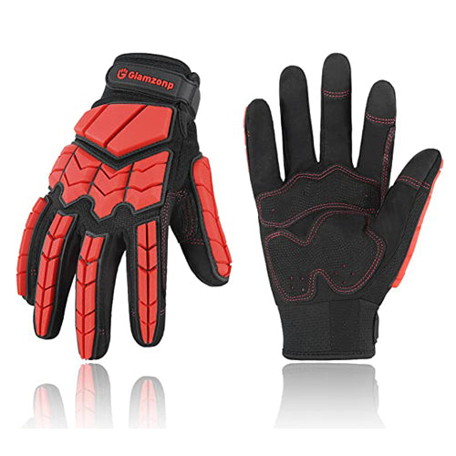 GIAMZONP Herren Mechanikerhandschuhe Anti Vibration GEL Polsterung H655